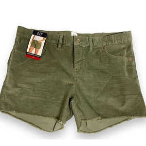 Gap Corduroy Cut-off Shorts | Women's 14 | Moss Green NWT